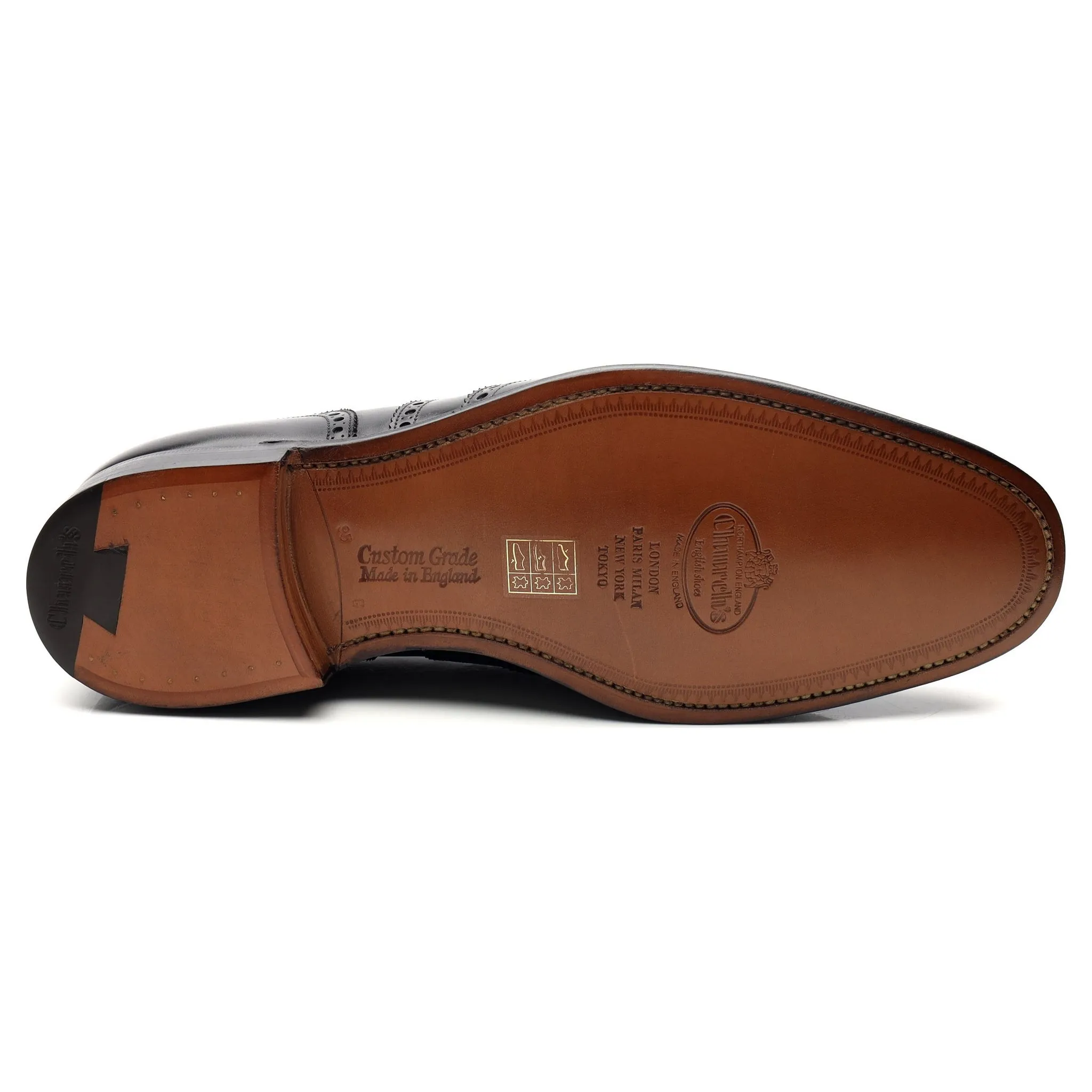 'Chetwynd' Black Leather Brogues UK 9.5 G