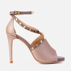 Recycled Rubber Sole The Ribnica Beige Leather Ankle Strap Women Sandal