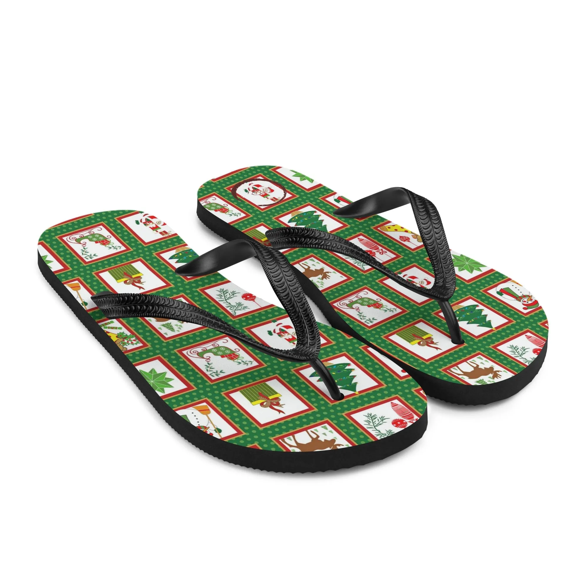 Christmas Bingo Flip-Flops Designs