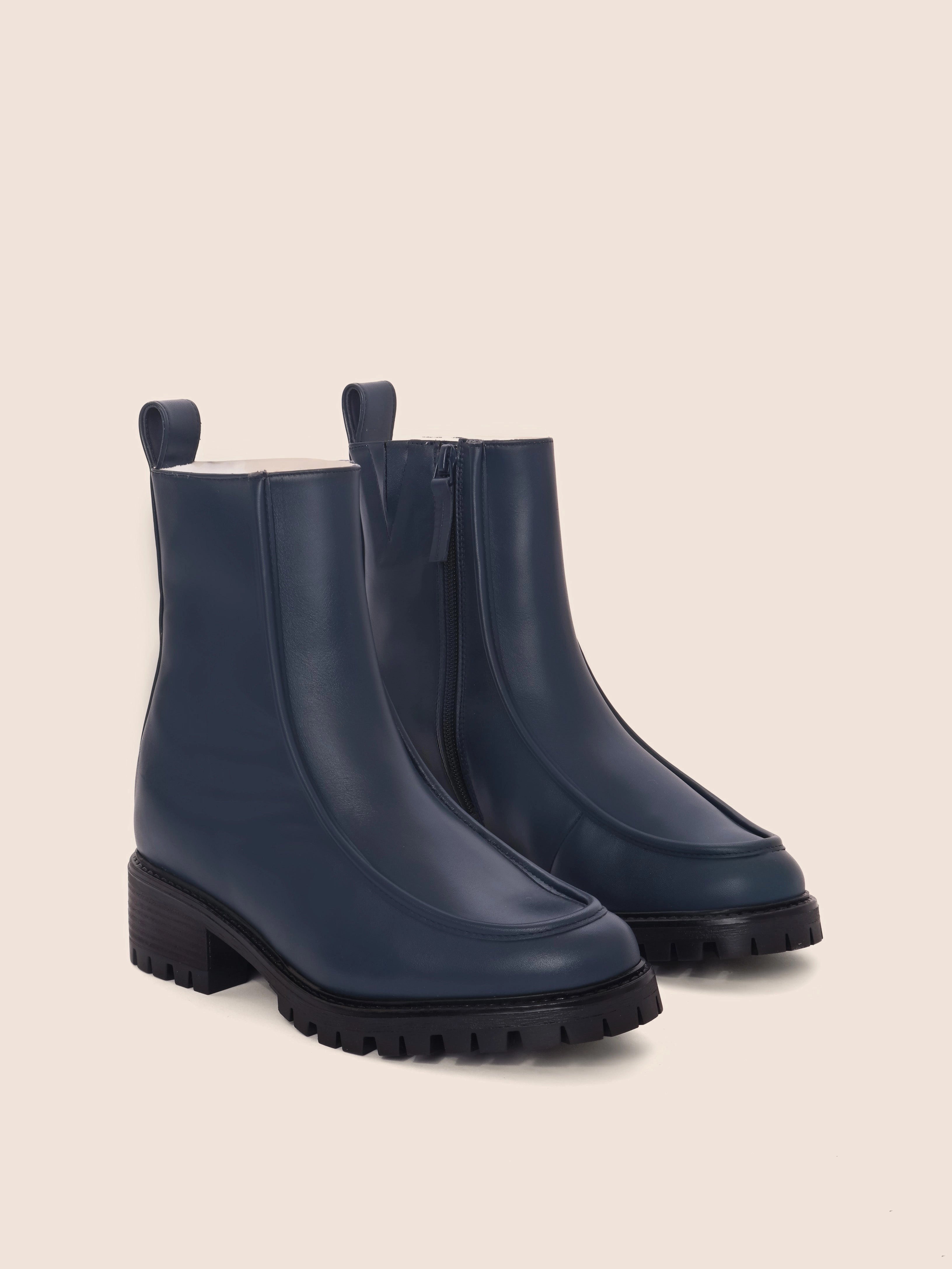 Vigo Navy Lined Boot Slip-On Style