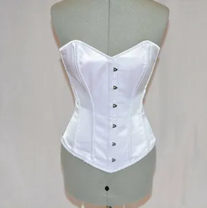 Classic satin overbust authentic corset. Steel-boned corset for tight lacing.