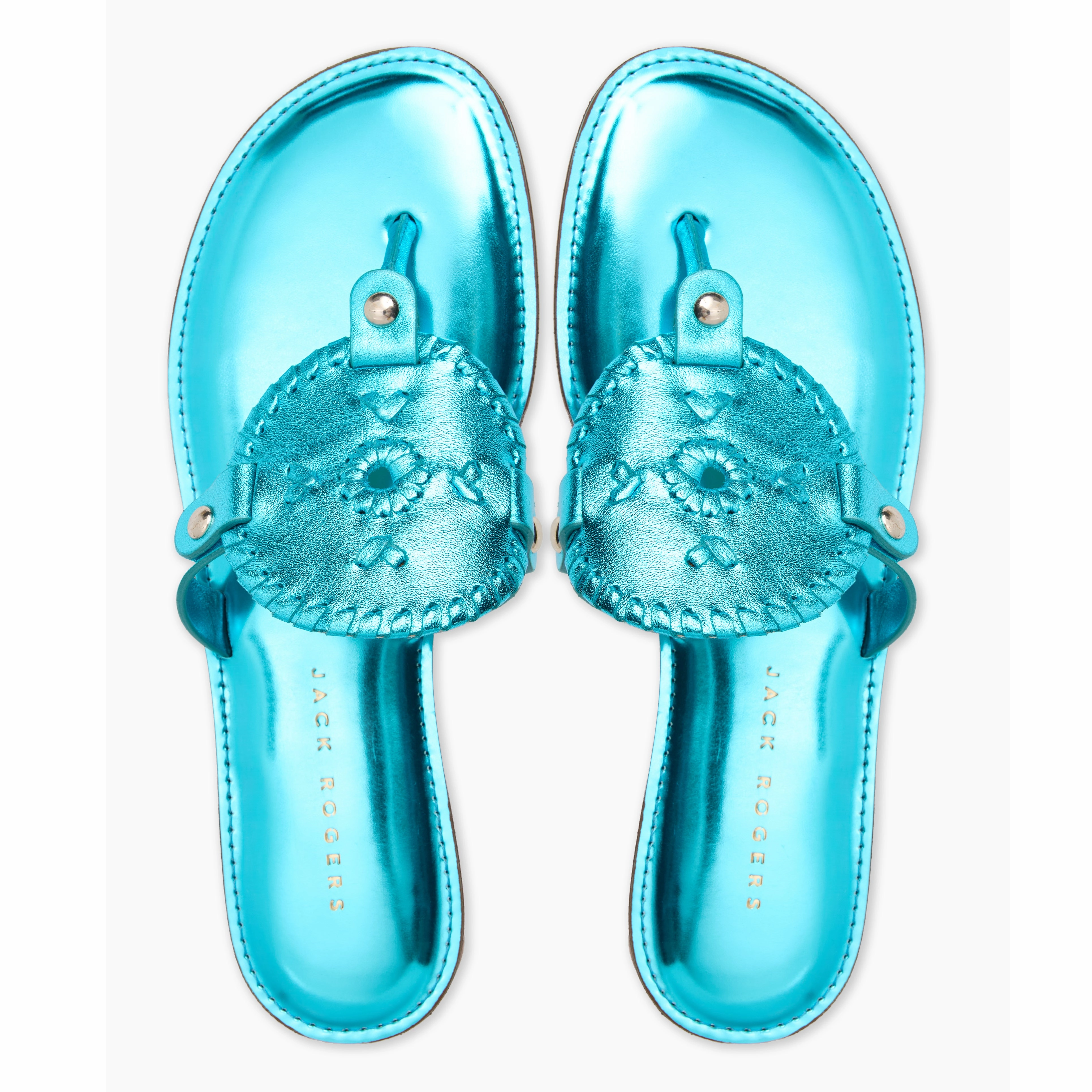 Collins Metallic Leather Flat Sandal Leisure Vibe Anti Slip Pattern
