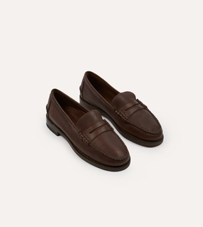 Drake's by Sebago Citysides Dan Bison Leather Loafer All Sure Hold Smooth