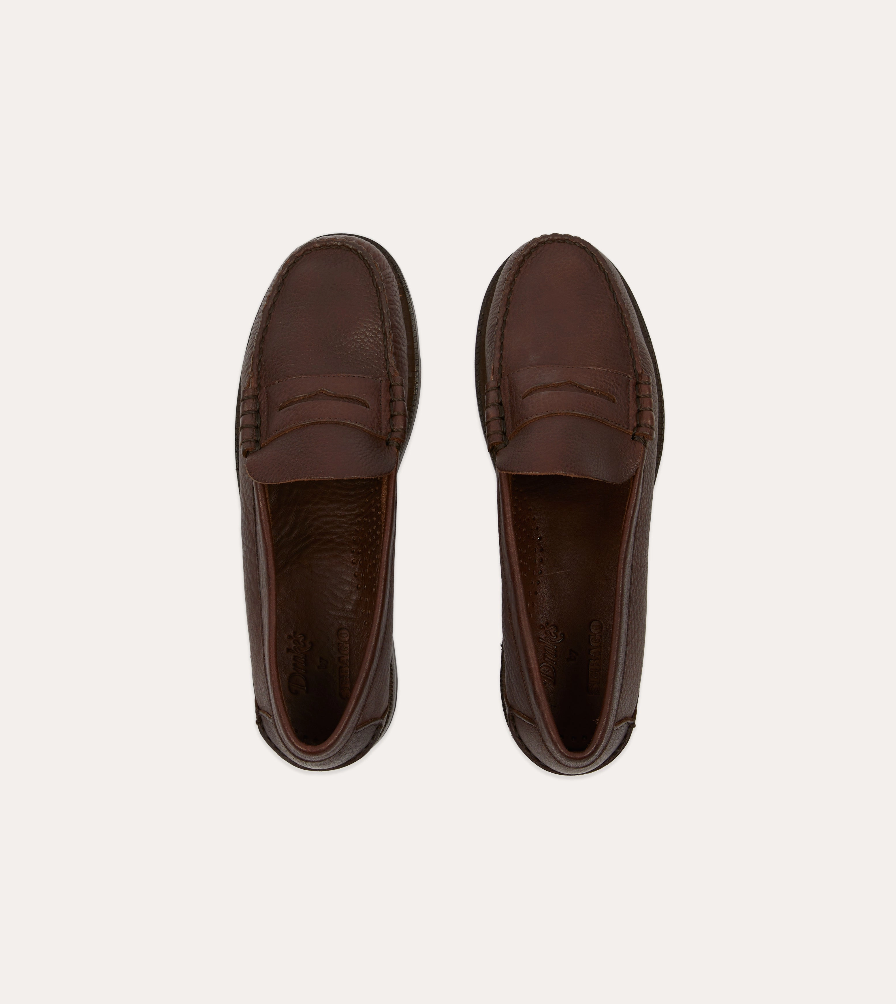 Soft Leather Walking Shoes Drake's by Sebago Citysides Dan Bison Leather Loafer