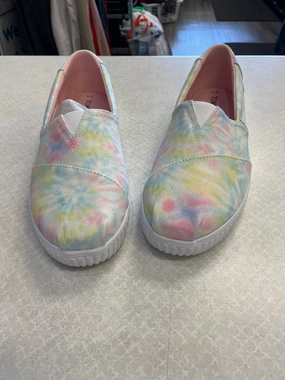 Leather Shoes Sneakers By Toms In Tie Dye Print, Size: 10