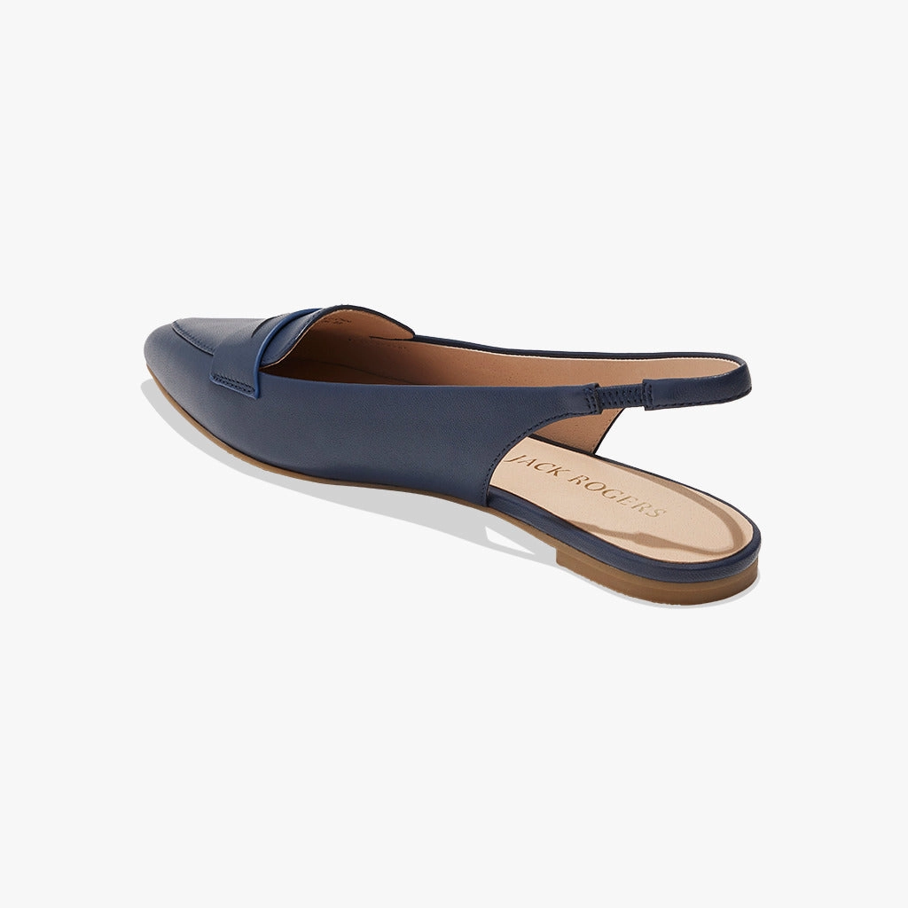 Supportive Design Slip-On Style Shoes Pennie Leather Slingback Ballet Flat