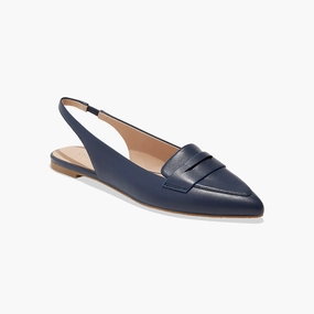 Pennie Leather Slingback Ballet Flat Cushioned Insole Sun Rise