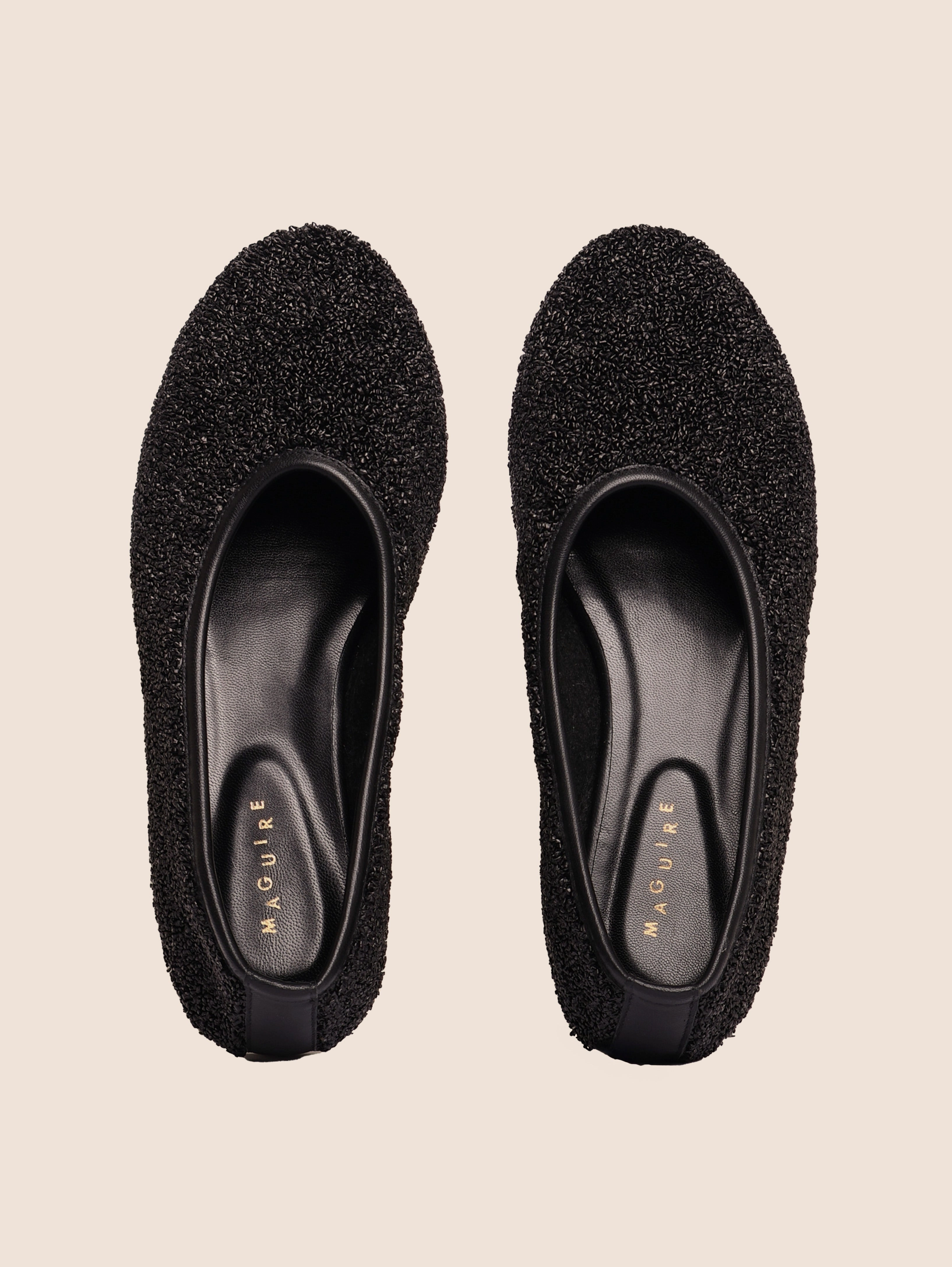 Model Mode Cozy Walking Flats Trofa Black Ballerina