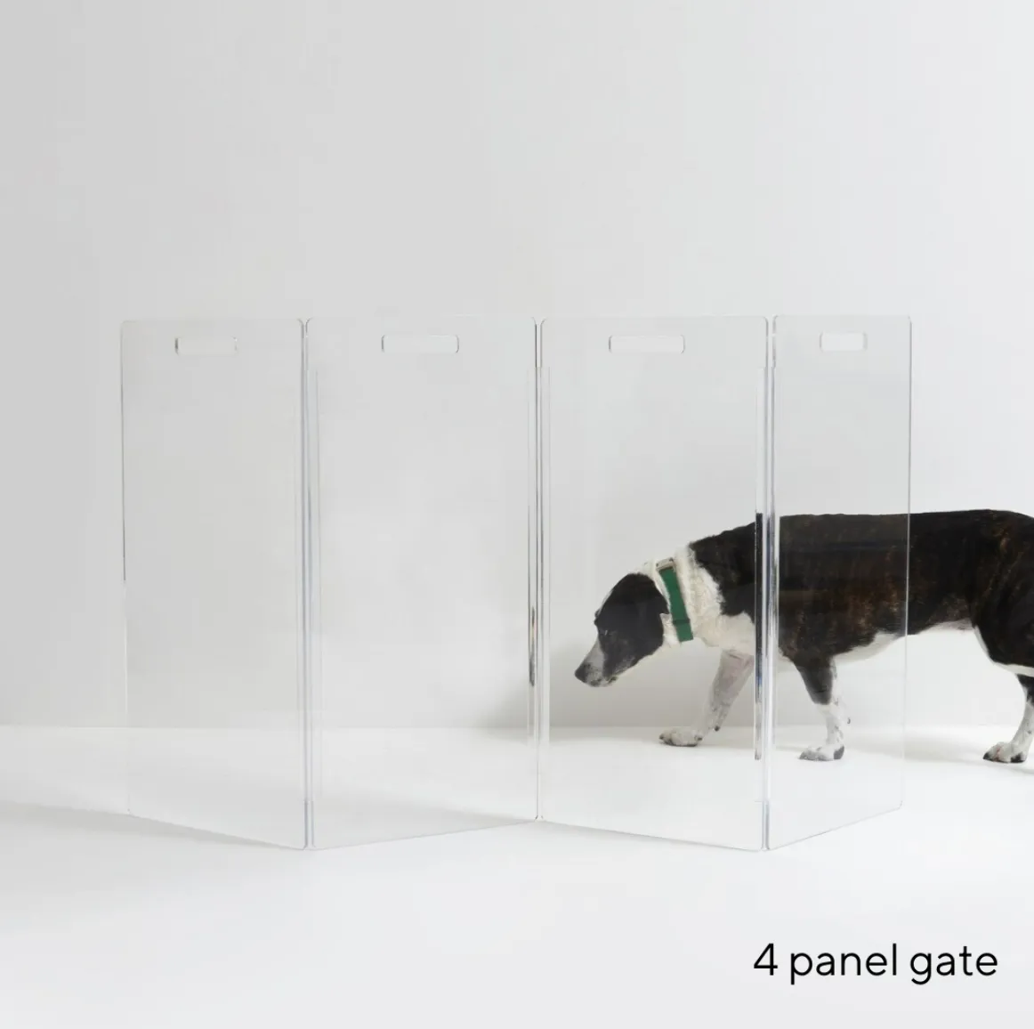 Clear Lucite Freestanding Zig-Zag Pet Gate (Made in the USA) (Direct-Ship)
