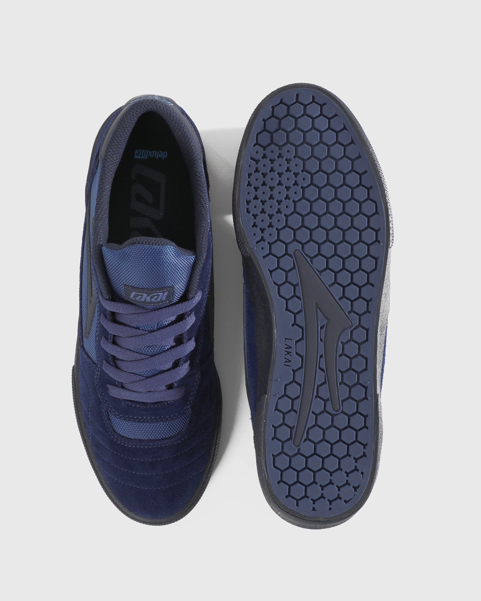 Flexible Outsole Construction Slip Resistant Traction Cambridge - Estate Blue Suede Monochrome