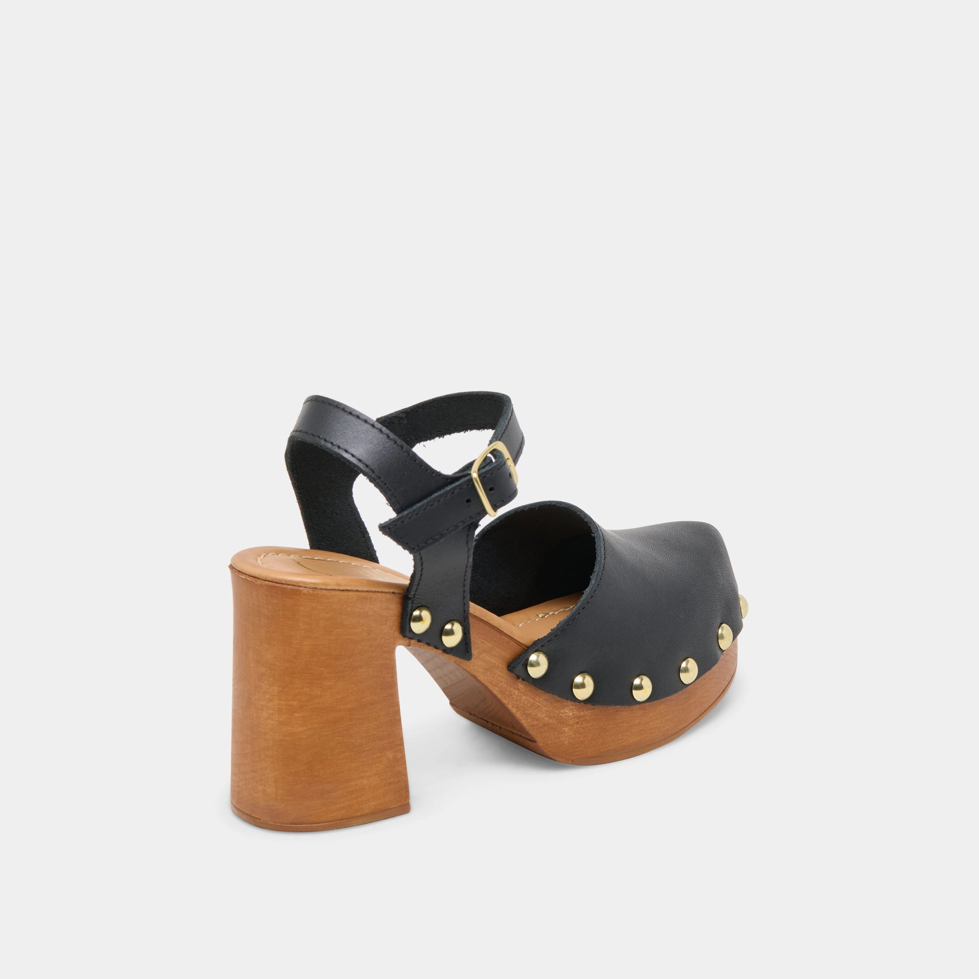 CLOVER HEELS BLACK LEATHER No Fuss Dressing Weekend Vibes