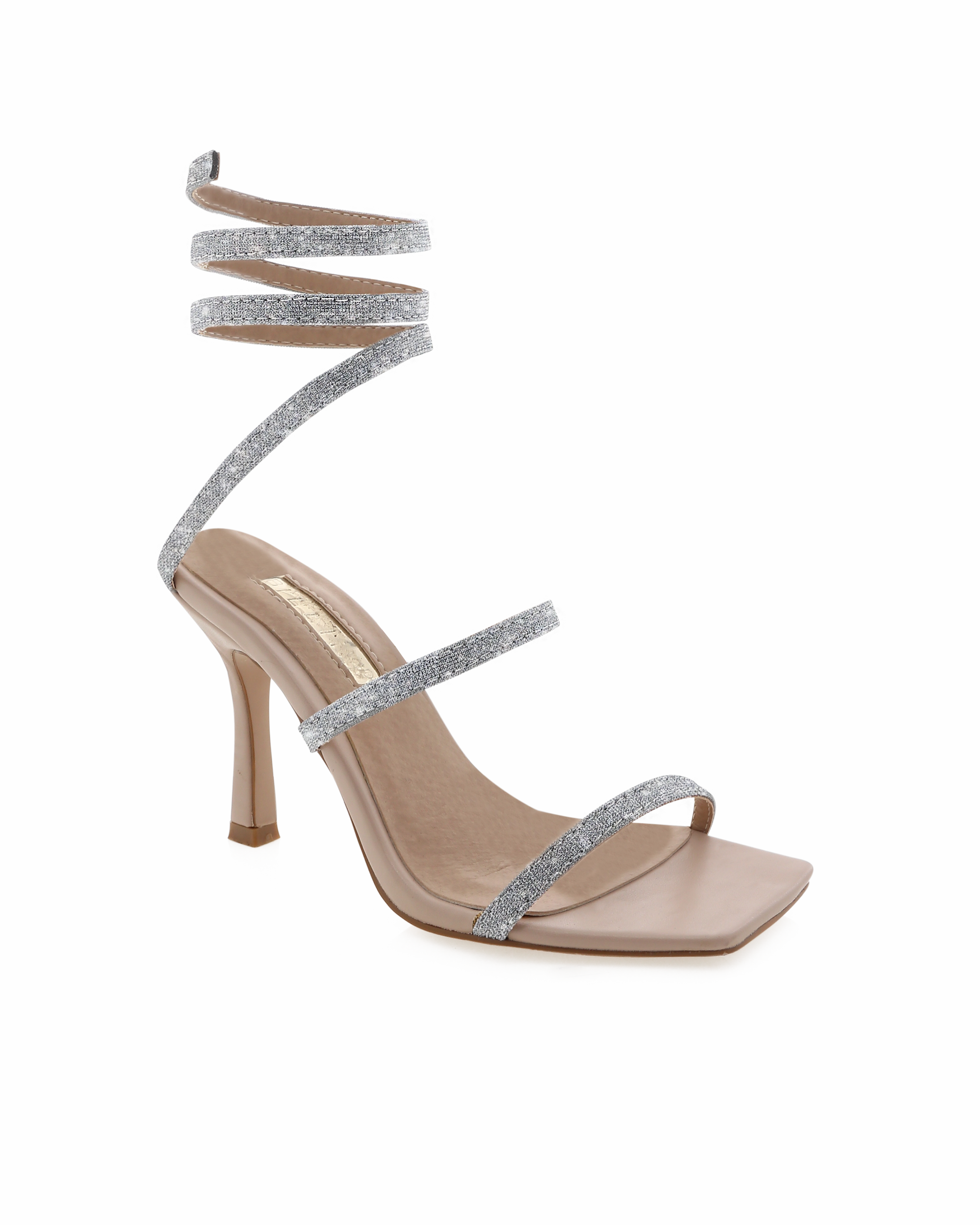 Wedding guest SIMI - SILVER GLITTER-NUDE