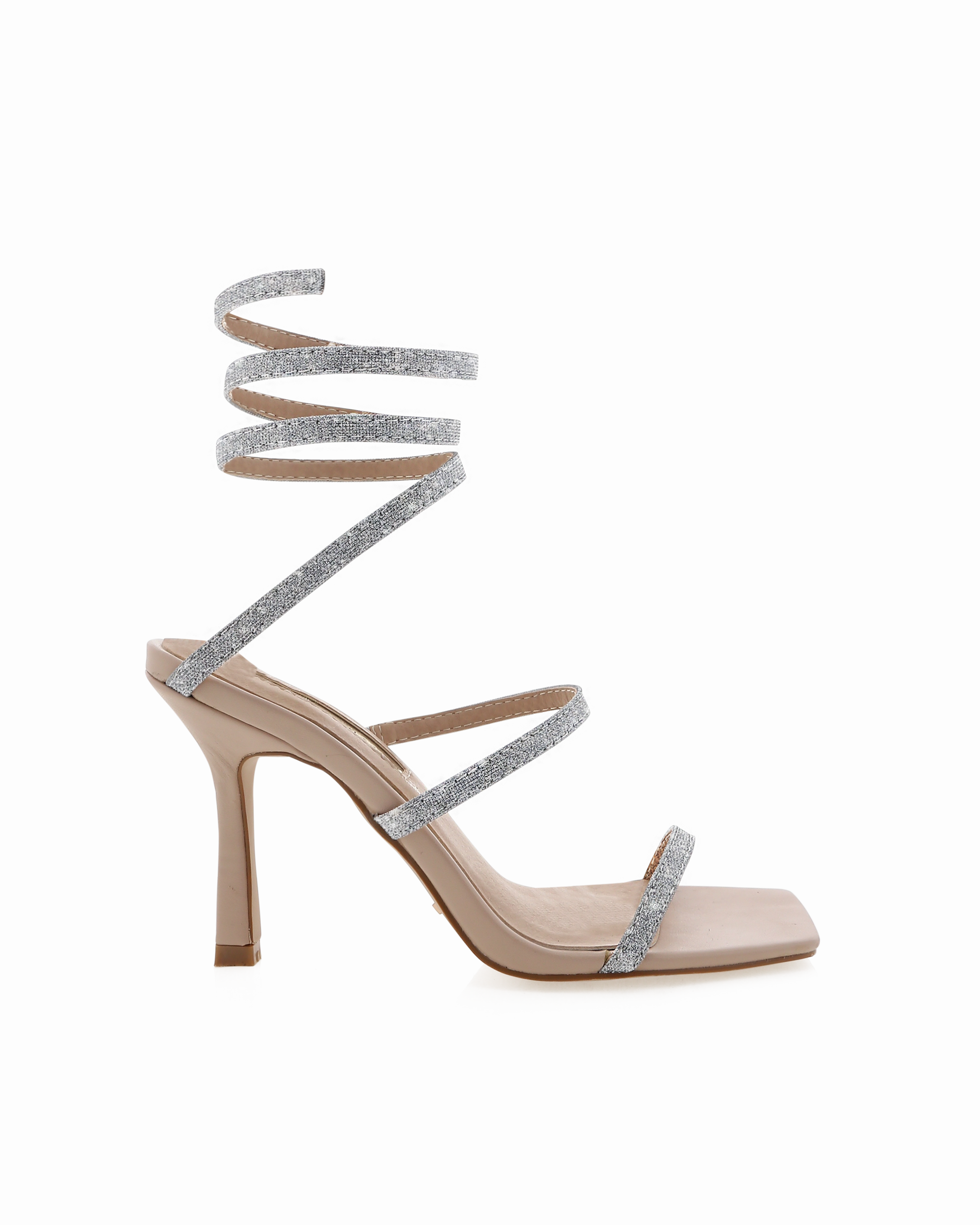 SIMI - SILVER GLITTER-NUDE Trendy Boots Weekend Outing