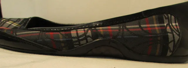 Coach True Plaid Canvas with Leather Trim Ballet Flats