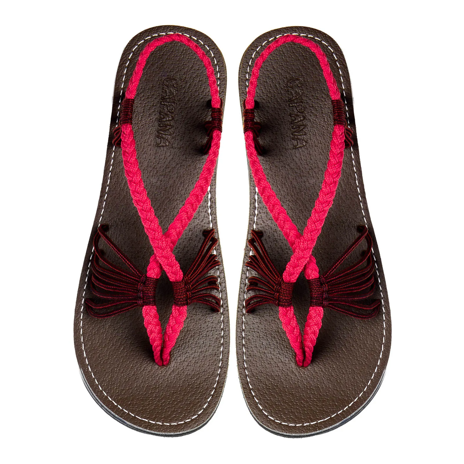 Cocoon- Brown Jelly Red Rope Sandals