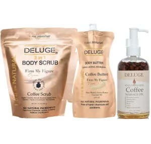 Coffee Scrub, Coffee Butter, Coffee Massage Oil Set - 24 oz