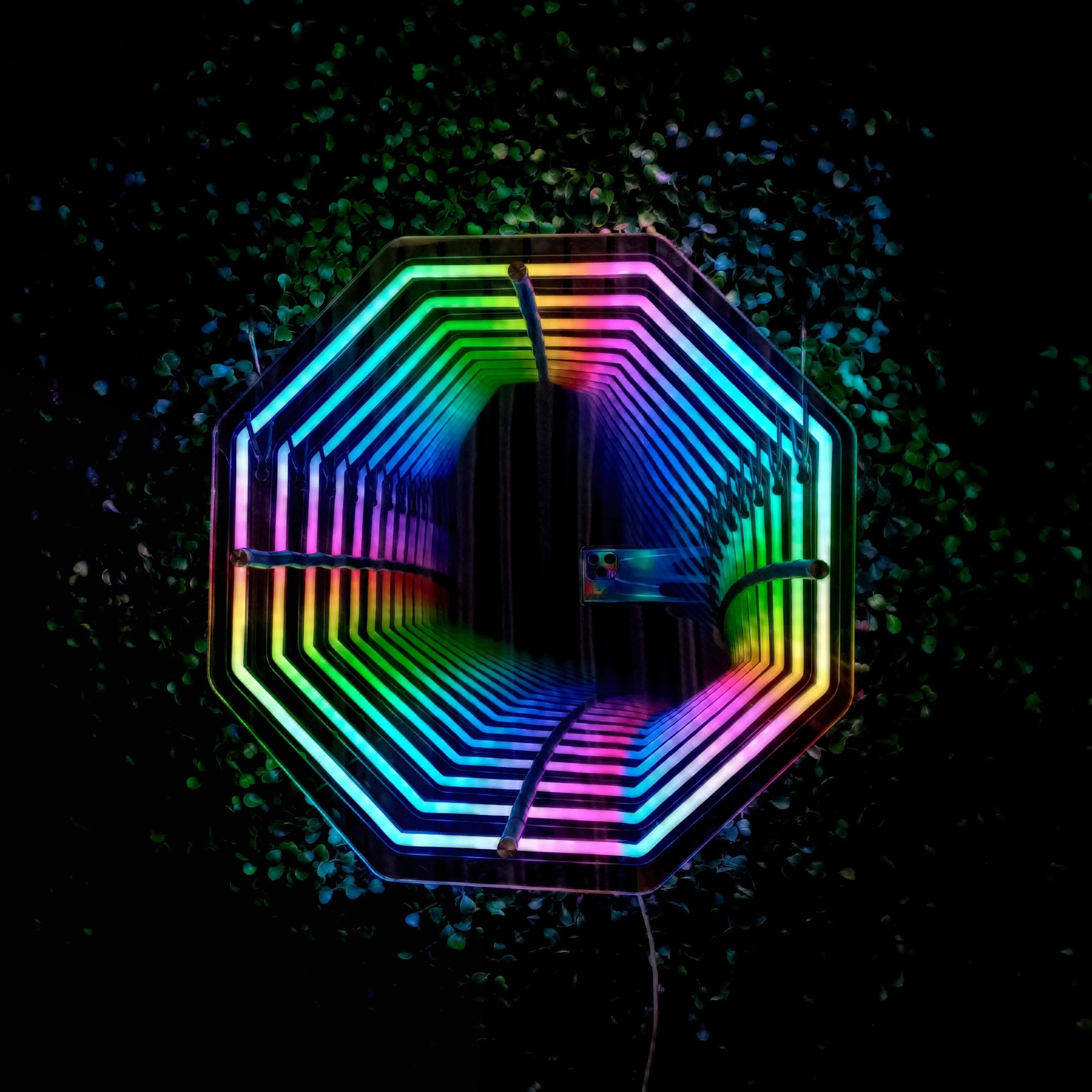 Colourful Living room mirror light with LED