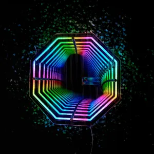 Colourful Living room mirror light with LED