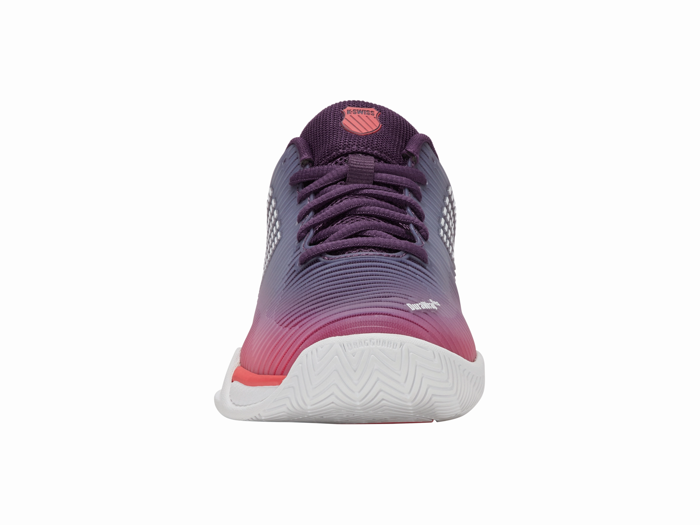 Adjustable Lace Closure Sustainable Vegan Material 86613-593-M | HYPERCOURT EXPRESS 2 | PURPLE PLUMERIA/WHITE/HOT CORAL