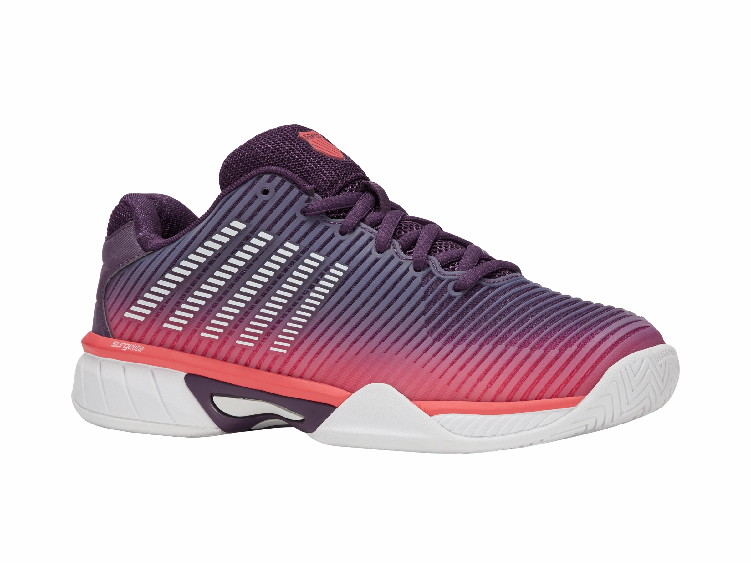 86613-593-M | HYPERCOURT EXPRESS 2 | PURPLE PLUMERIA/WHITE/HOT CORAL Lightweight EVA Midsole All Comfort