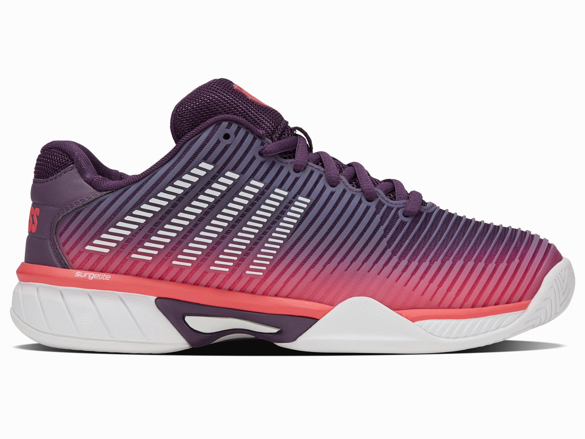 86613-593-M | HYPERCOURT EXPRESS 2 | PURPLE PLUMERIA/WHITE/HOT CORAL Torsional Stability System