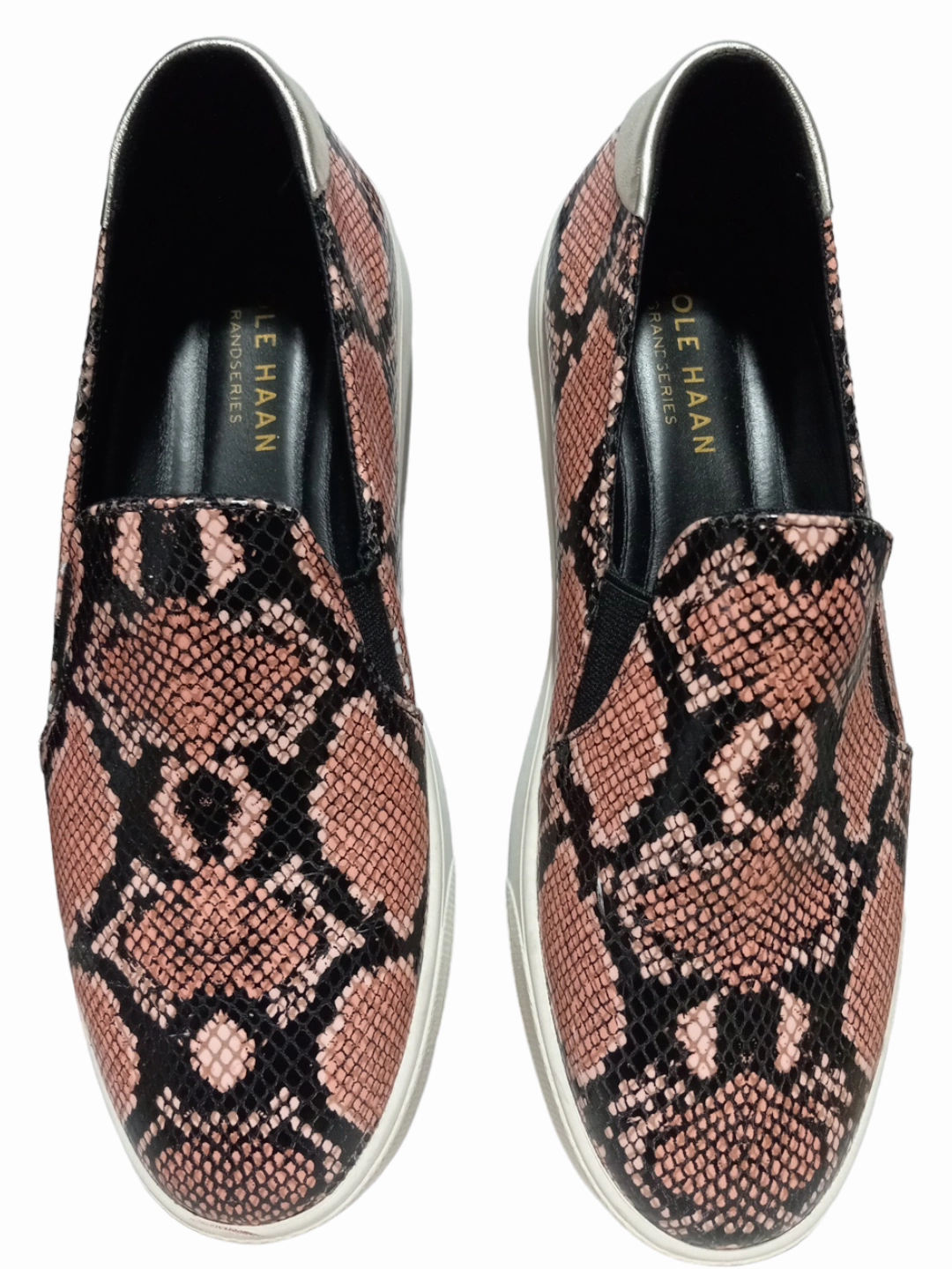 Minimalist Layered Design Snakeskin Print Shoes Sneakers Cole-haan, Size 8