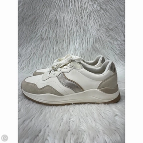 Lace Up System Low   Top Style Shoes Sneakers By Time And Tru In Cream & Grey, Size: 10