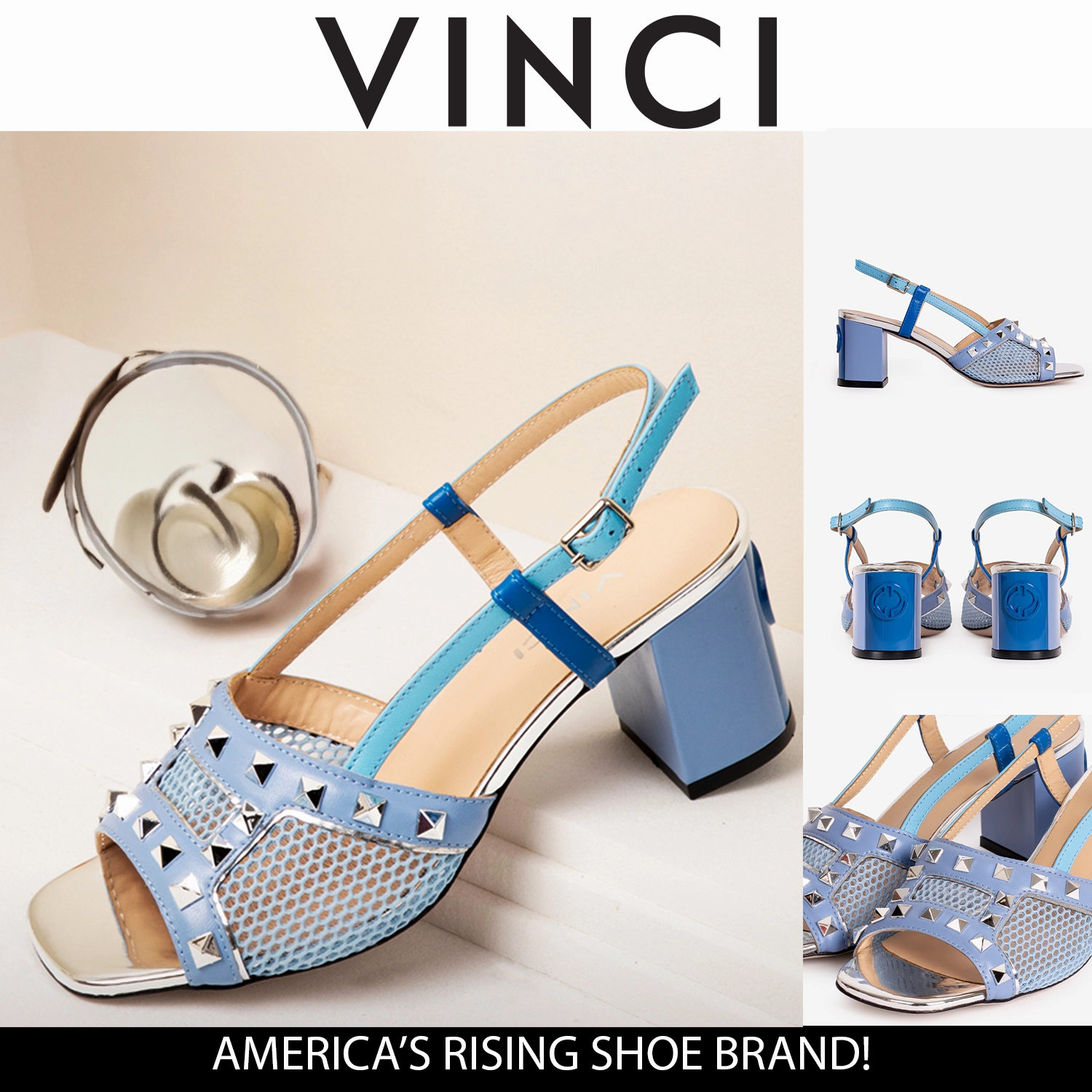 Supportive And Stylish Quick Slip The Linea Blue Leather Women Slingback Shoe