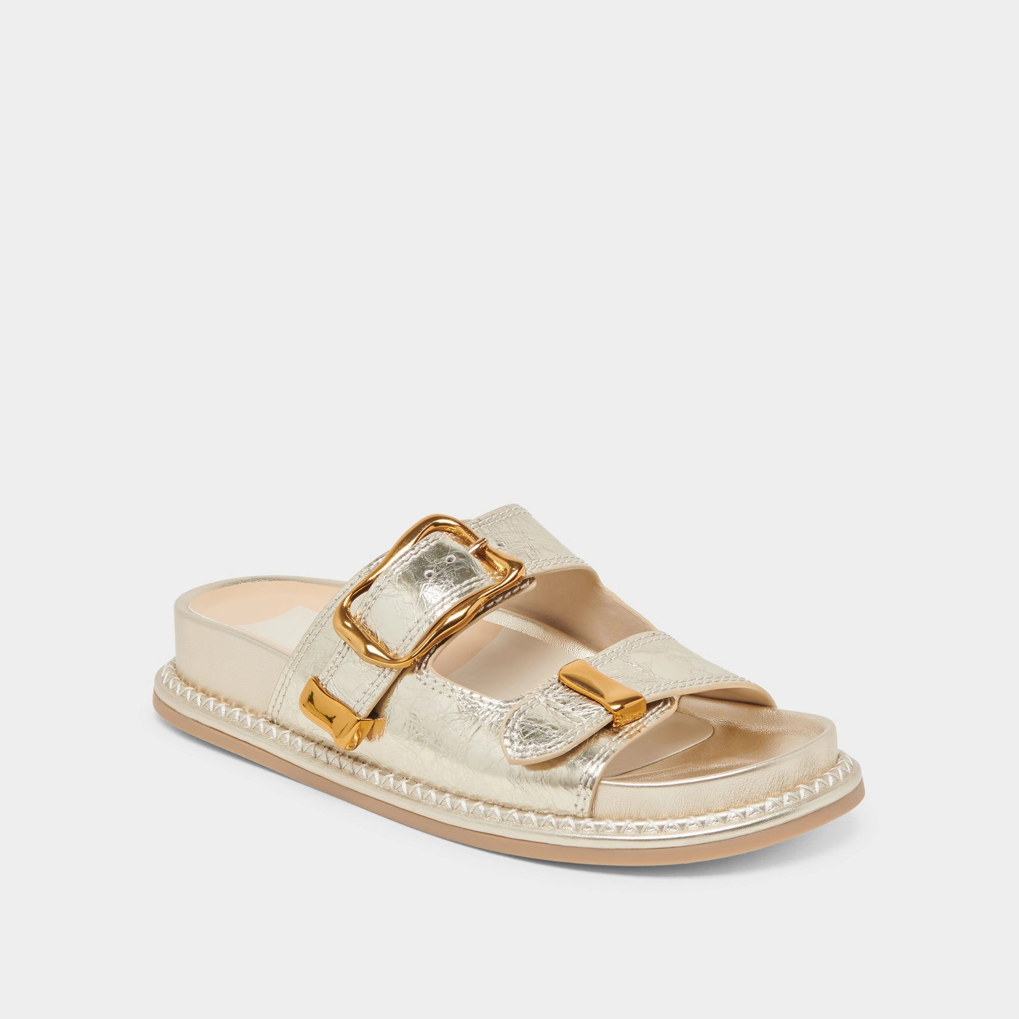 Purple Soft SEVANA SANDALS LIGHT GOLD DISTRESSED LEATHER