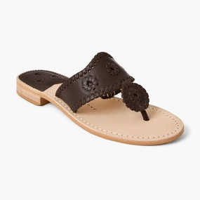 Jacks Leather Flat Sandal Travel Ready