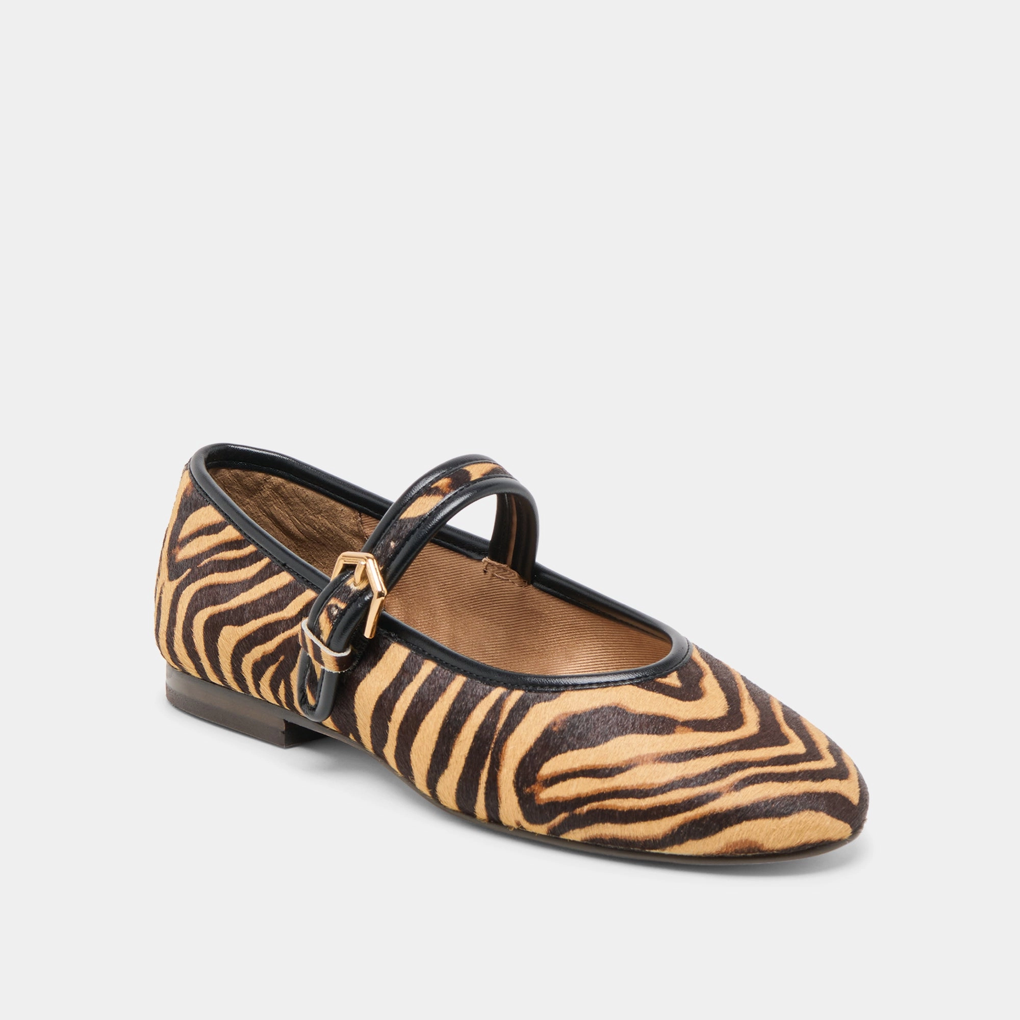 Boutique Day Cliff Glow ROSLYN BALLET FLATS TIGER CALF HAIR