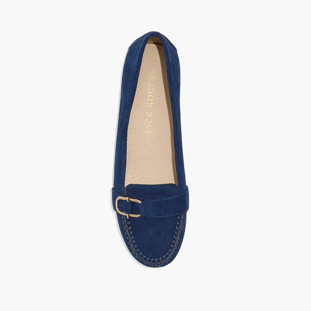 Hanover Suede Hardware Flat Moccasin Versatile Support