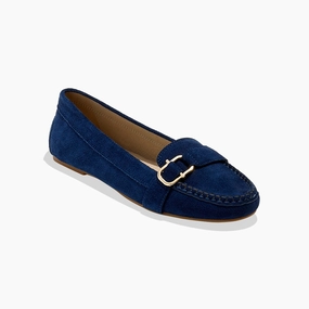 Hanover Suede Hardware Flat Moccasin Trendy Comfort Harbor Step