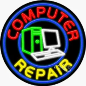 Computer Repair Handcrafted Energy Efficient Real Glasstube Neon Sign