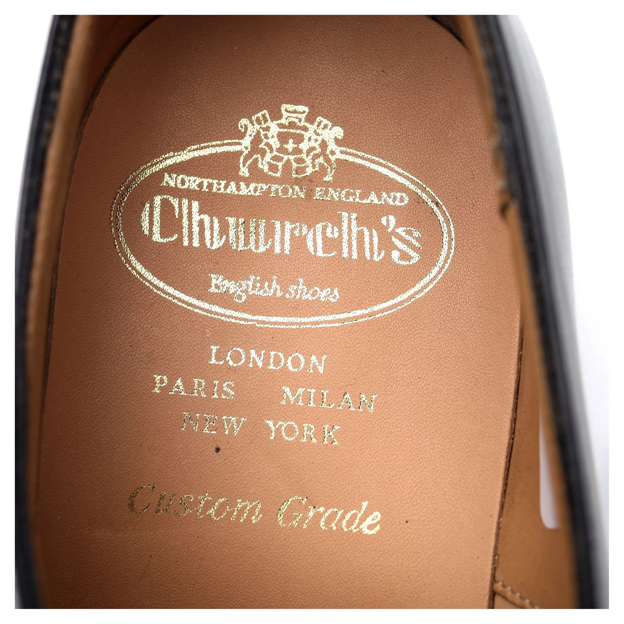 'Consul' Black Leather Oxford UK 6 F