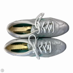Shoes Sneakers By Skechers In Silver, Size: 7.5 Flat Bottom