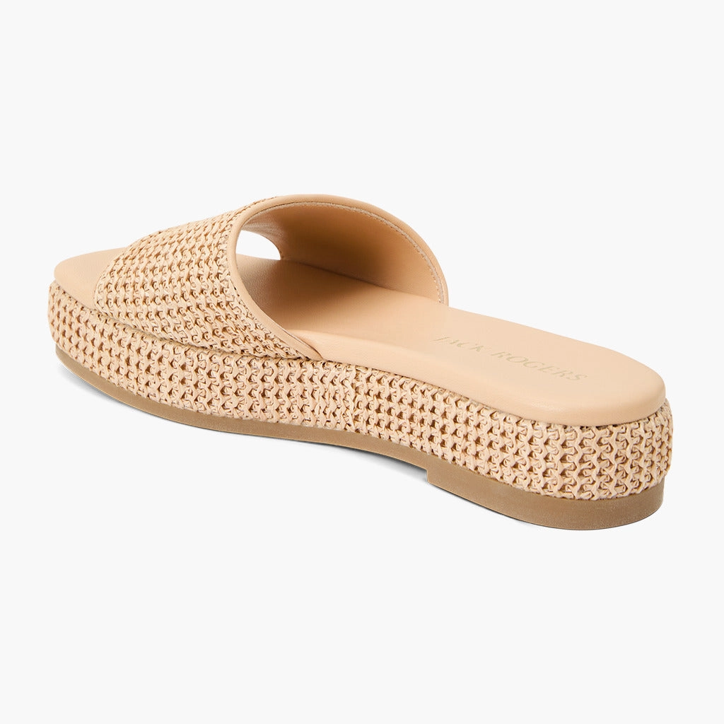Beach Shoes for Men Bay Raffia Flatform Sandal