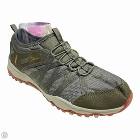 Shoes Sneakers By Skechers In Green & Grey, Size: 8 Yoga Friendly Refined Build