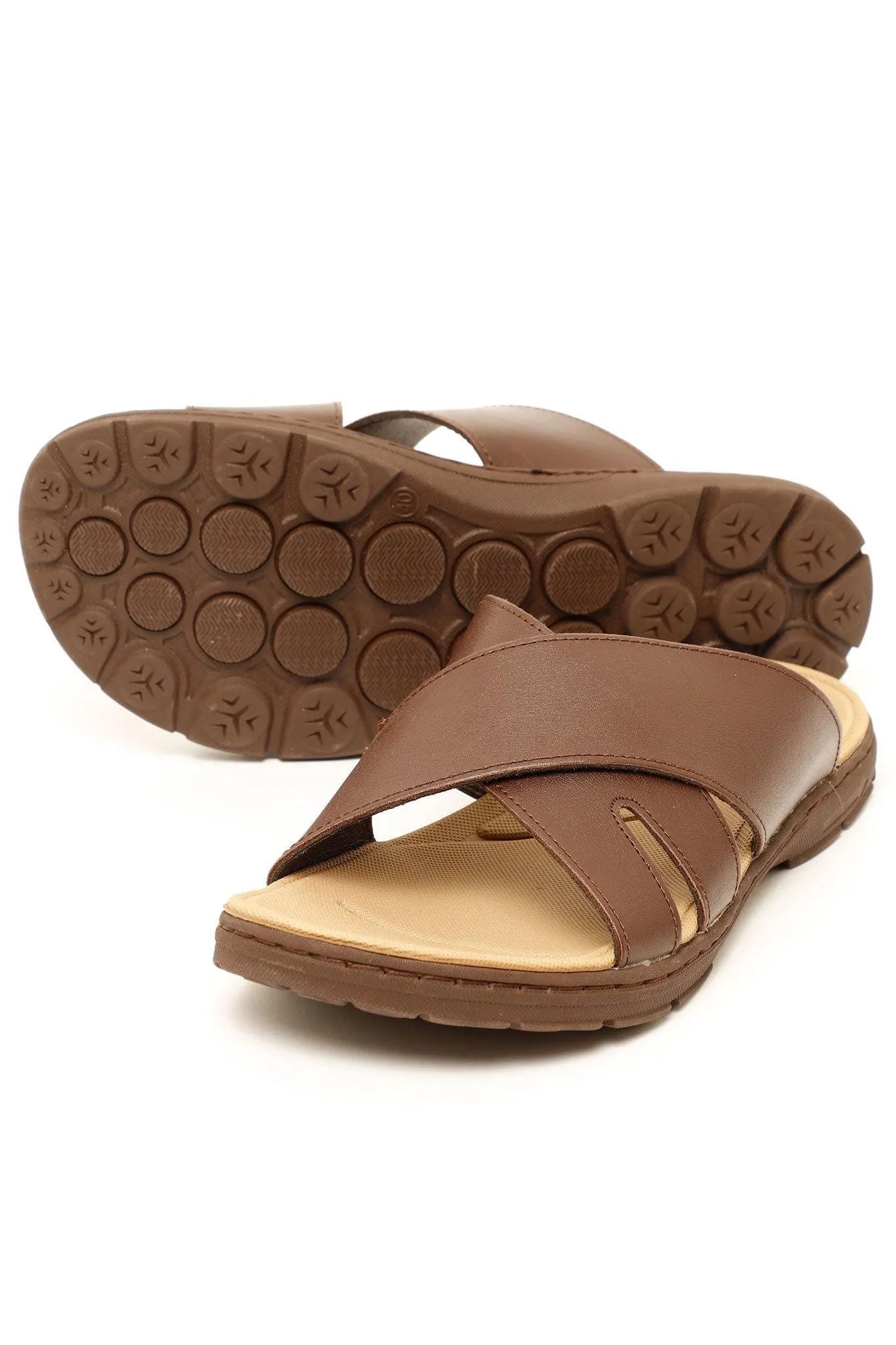 CORADO MEN'S SLIPPERS IN DARK BROWN CR7