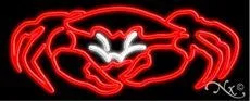 Crab Seafood Handcrafted Real GlassTube Neon Sign