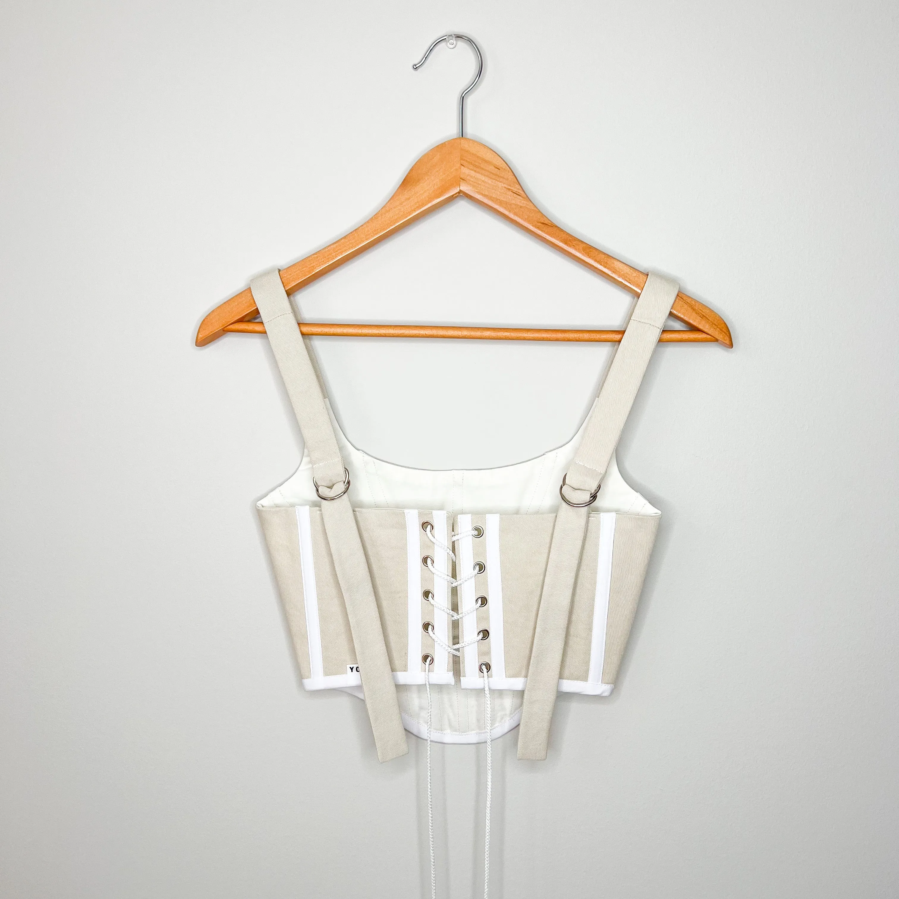 Cream and White Minimalistic Corset