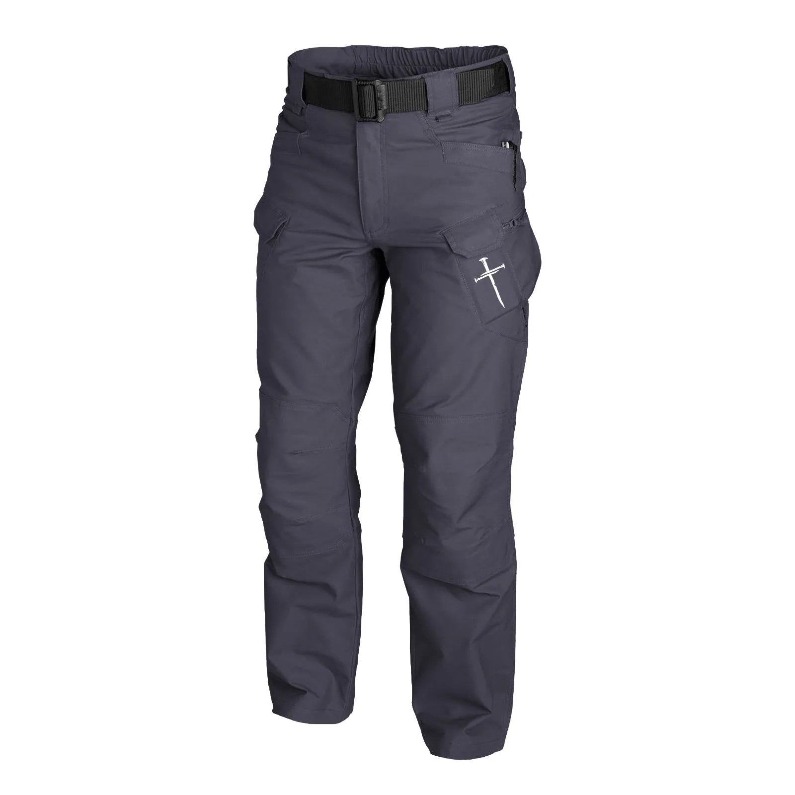 CROSS GRAPHIC OUTDOOR WEARABLE QUICK DRY MULTI-POCKET CARGO PANTS WITHOUT BELT