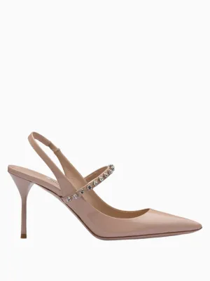 Crystal-embellished pumps