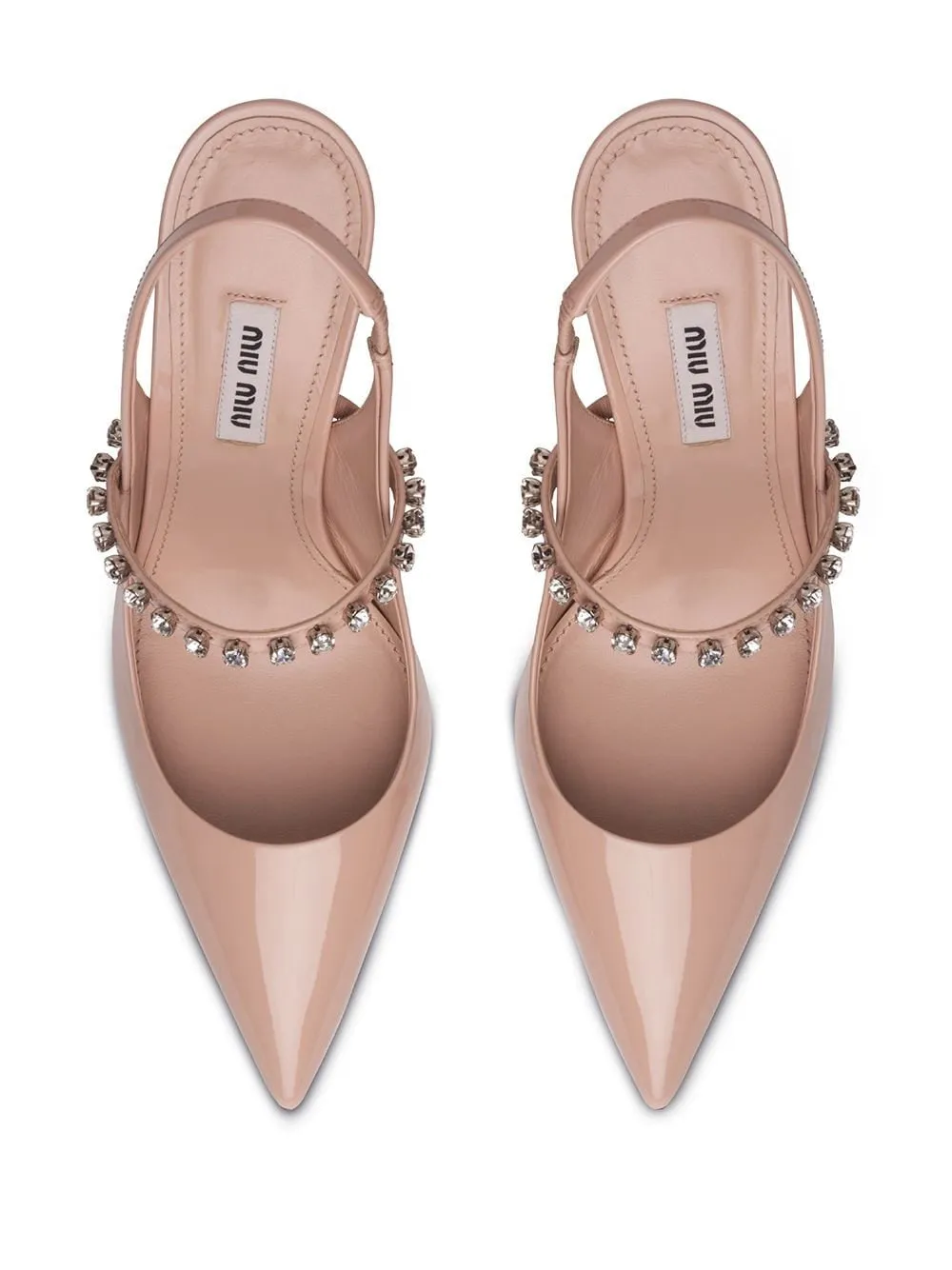 Crystal-embellished pumps