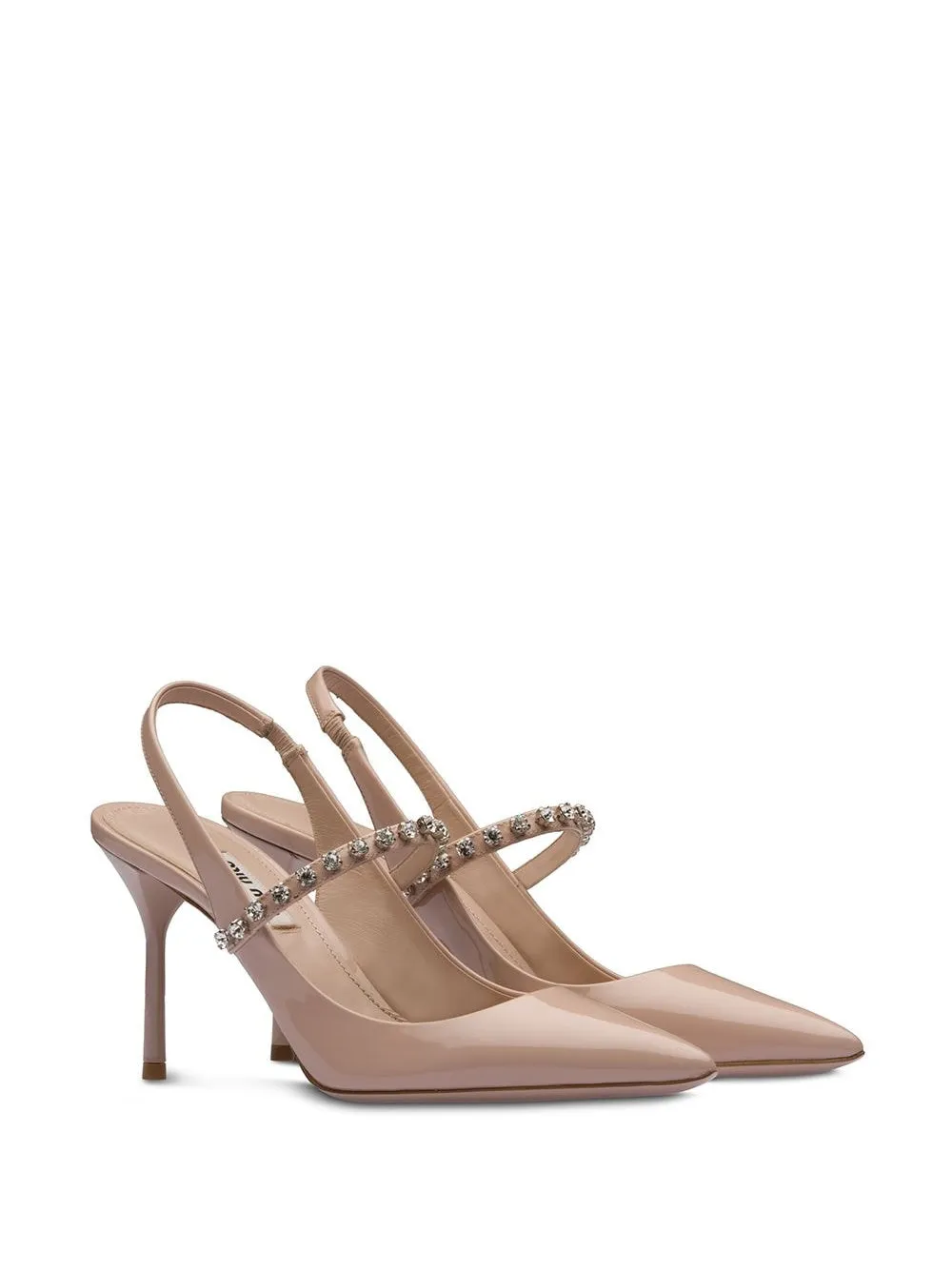 Crystal-embellished pumps