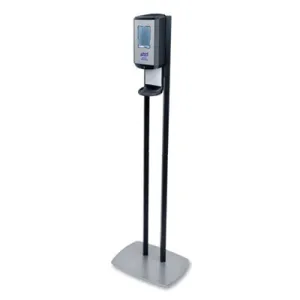 CS6 HAND SANITIZER FLOOR STAND WITH DISPENSER, 1,200 ML, 13.5 X 5 X 28.5, GRAPHITE/SILVER-GOJ7416DS