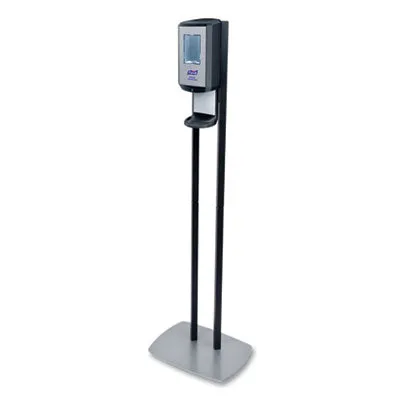 CS6 HAND SANITIZER FLOOR STAND WITH DISPENSER, 1,200 ML, 13.5 X 5 X 28.5, GRAPHITE/SILVER-GOJ7416DS