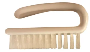 CURVED HANDLE PLASTIC SUEDE BRUSH - UNPACKGED
