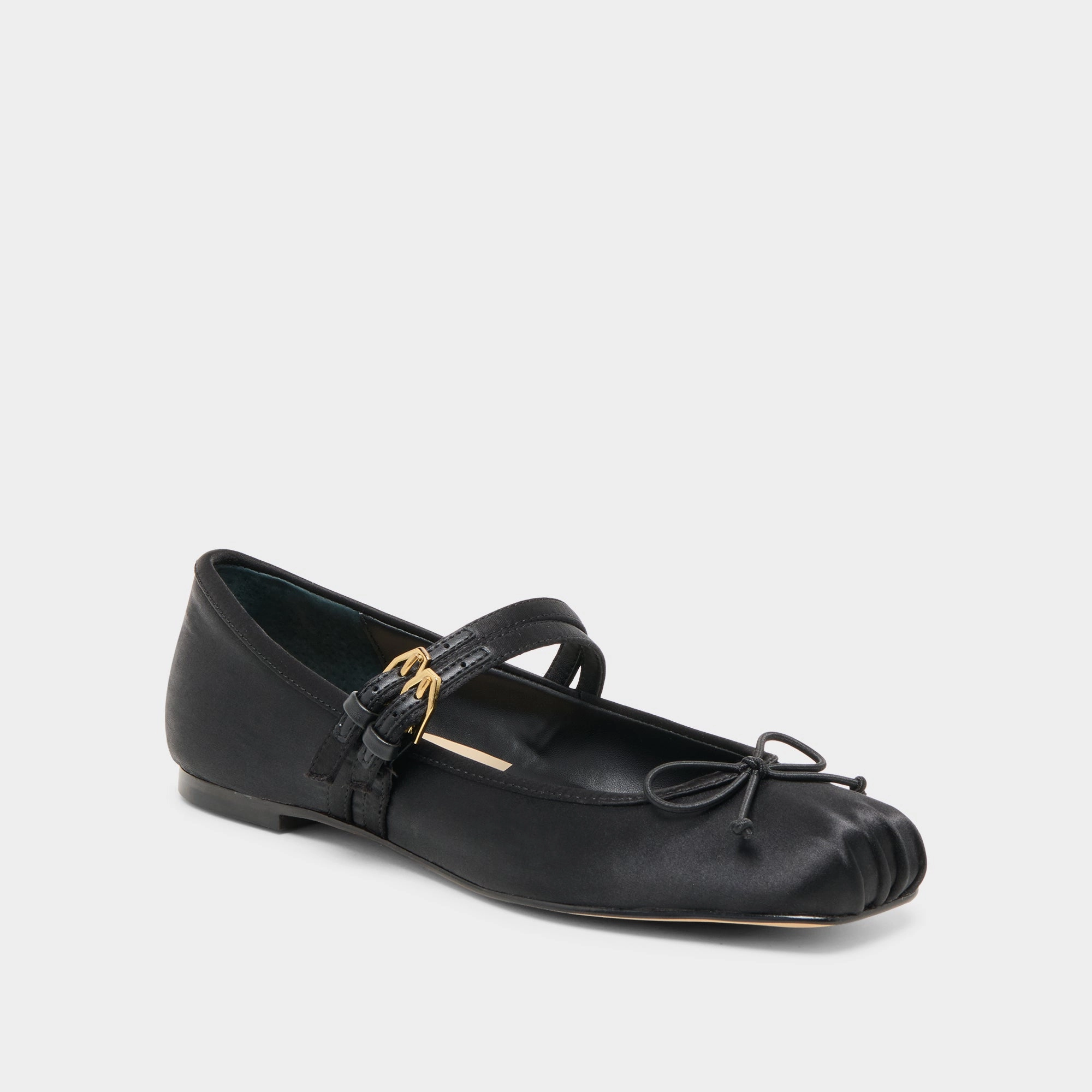 Light Fest Block Joy GIBSEN BALLET FLATS ONYX SATIN