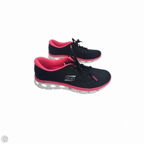 Ankle Ease Non Marking Soles Shoes Sneakers By Skechers In Black & Pink, Size: 8